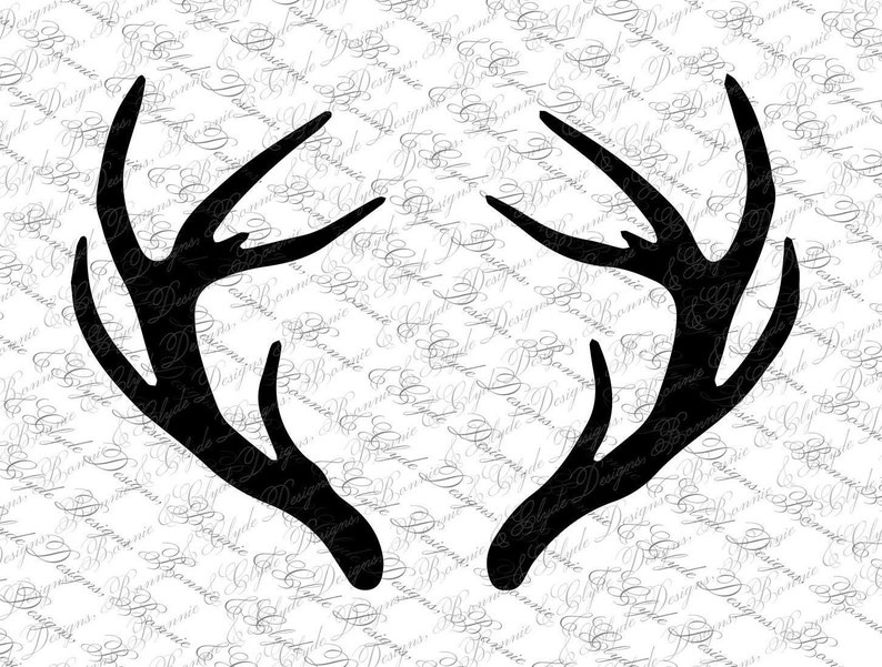 Deer antlers digital download instant download SVG PNG DXF jpeg files cutting files for circut cutting machines clip art image 1