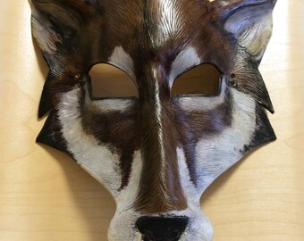 Leather Wolf Mask