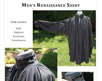 Printable Pattern for 16th Century Men's Renaissance Shirt or Hemd