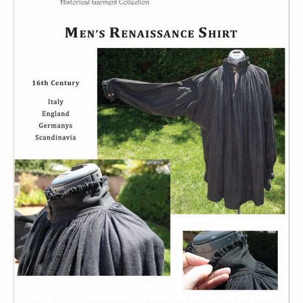 Pattern for 16th Century Men's Renaissance Shirt or Hemd