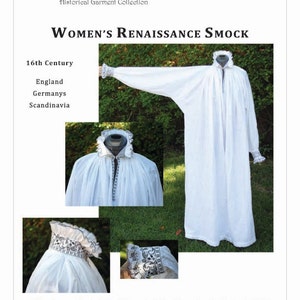 Pattern for 16th Century Women's Renaissance Chemise or Smock