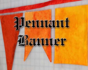 Pennant or Bunting Banner Downloadable PDF Pattern - Rennaisance, Medeival & Fantasy Faire