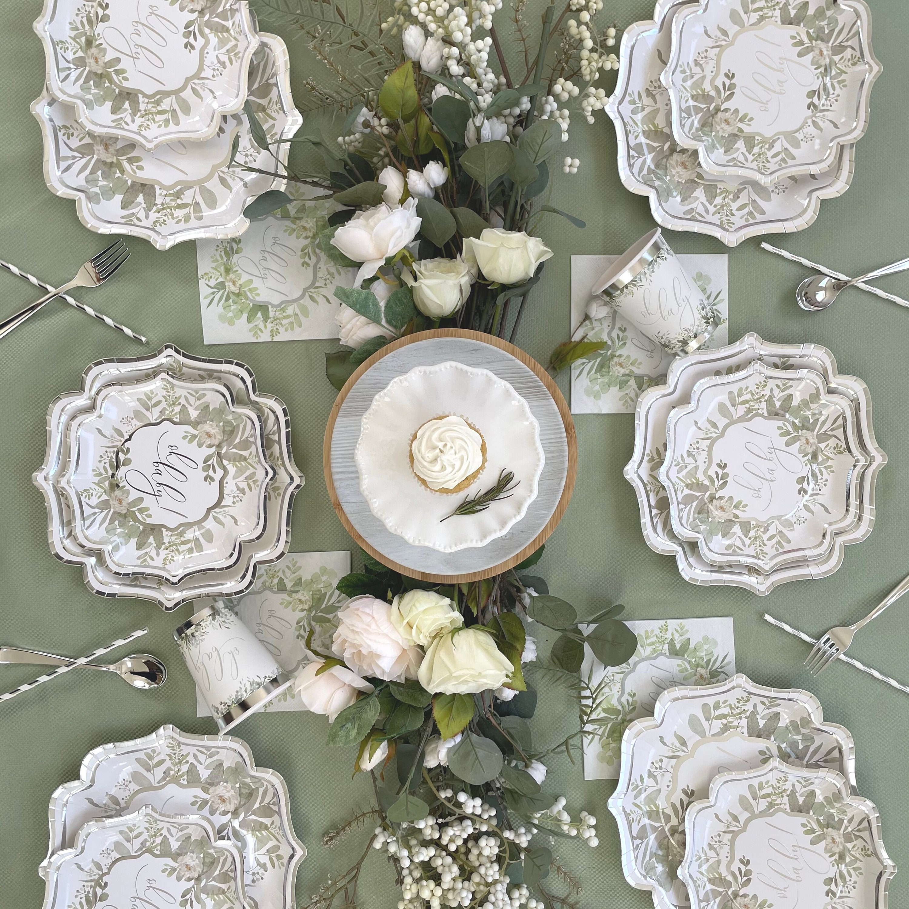 Sage Green oh Baby Baby Shower Set Stunning Real Etsy Singapore