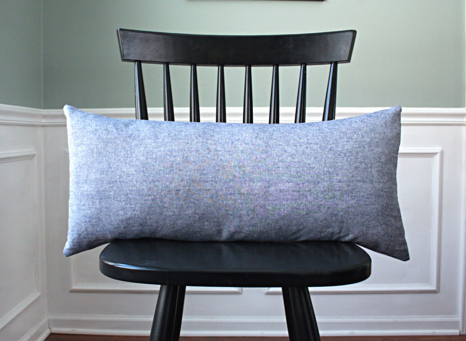 Indigo Pillow Cover Lumbar Pillow Cover Denim Blue Pillow Etsy