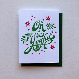 Oh Be Joyful Holiday Cards : Single Letterpress Card