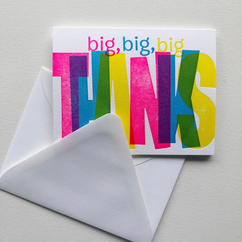 CMYK Party Combo Letterpress Card Pack : Boxed Set of Six - Etsy