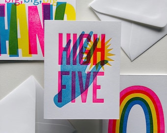 CMYK Party Combo Letterpress Card Pack : Boxed Set of Six