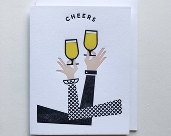 Cheers : Letterpress Single Card