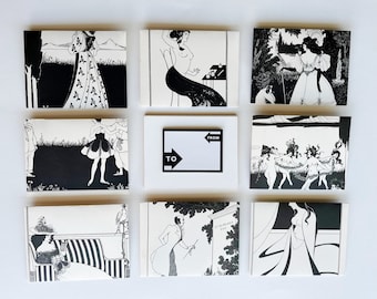 Aubrey Beardsley Handmade Envelopes Pack : Boxed Stationery Set of 8