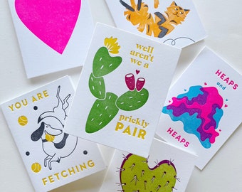 Love Notes Variety Pack : Boxed Set of 6 Letterpress Cards