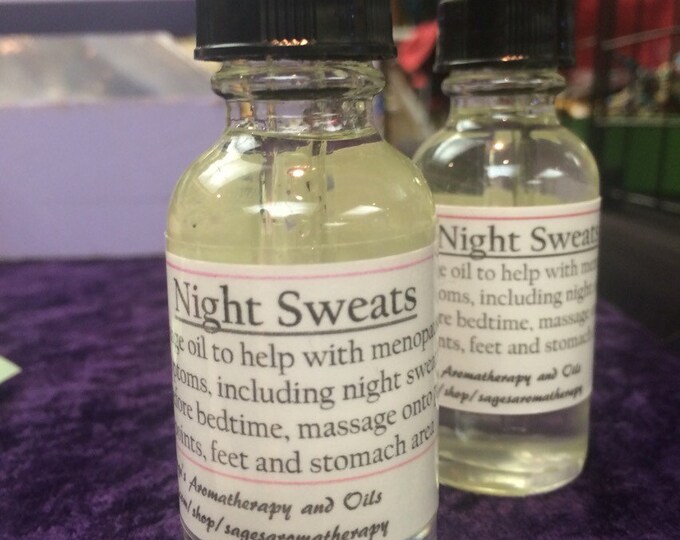Night Sweats essential oil blend massage oil menopause Etsy