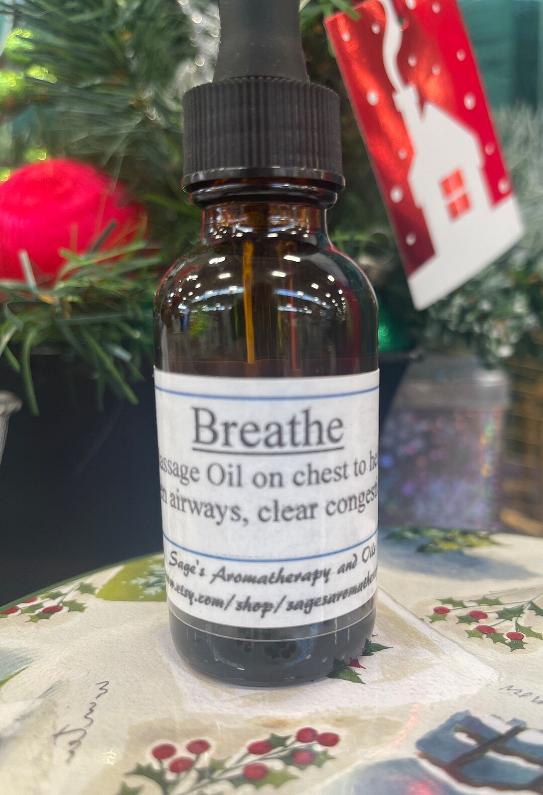 Breath Chest Oil/ Asthma/bronchitis/essential Oils/ Natural First Aid