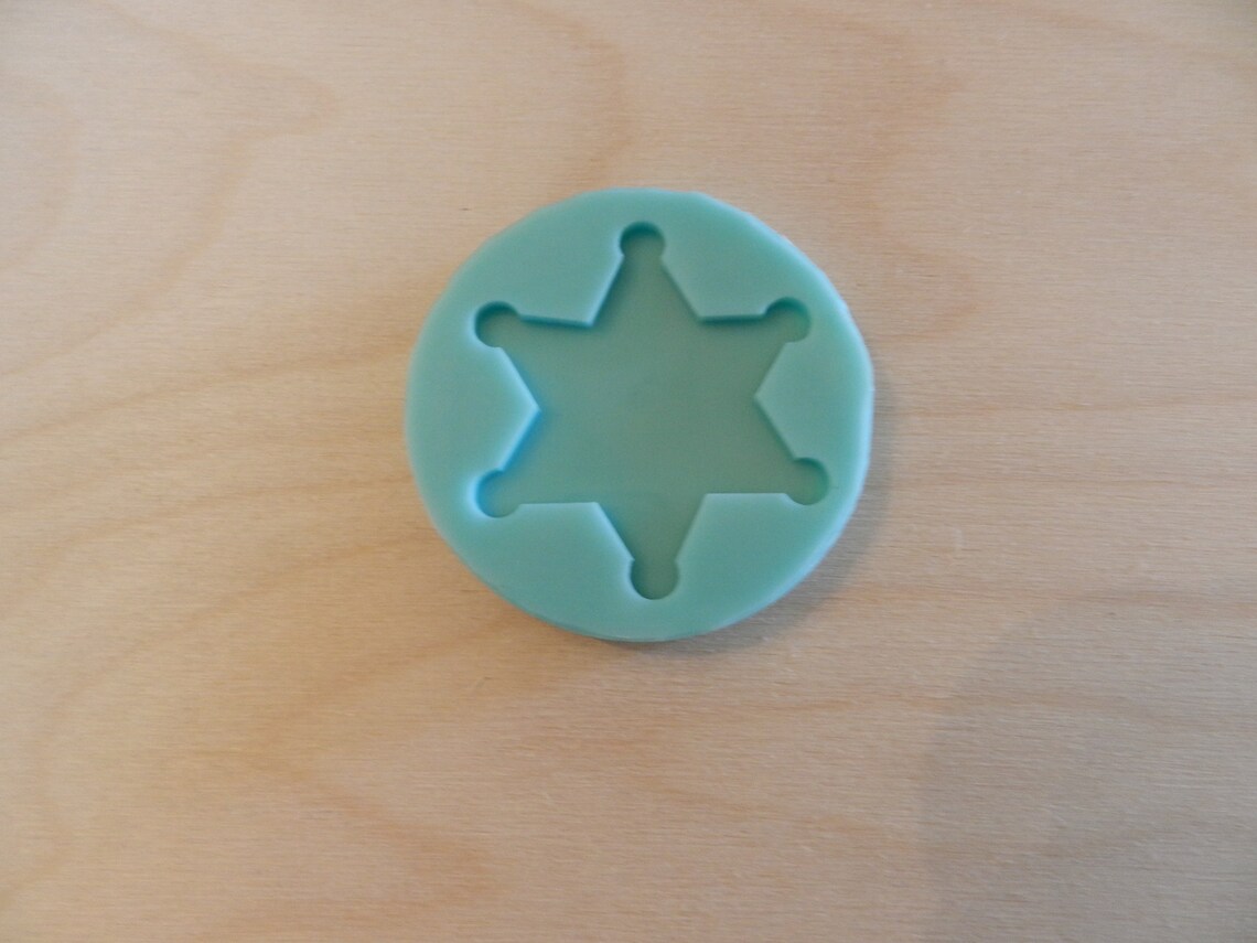 Sheriff Badge Silicone Mold for Resin and Epoxy. Sized for Use Etsy