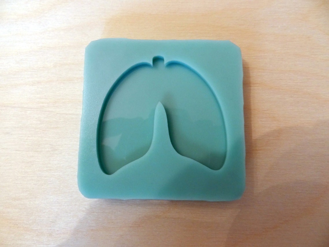 Lungs Silicone Mold for Resin and Epoxy. Sized for Use on Etsy