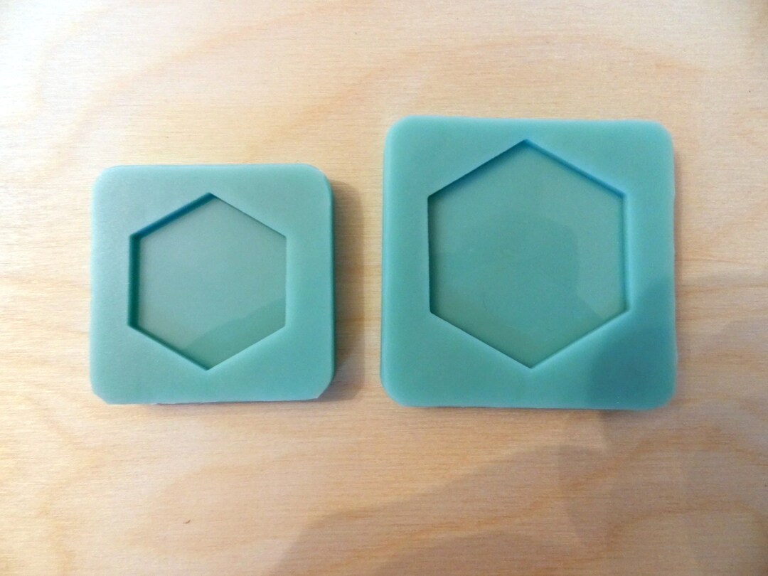 Hexagon Silicone Mold for Resin and Epoxy. Sized for Use on Badge Reels