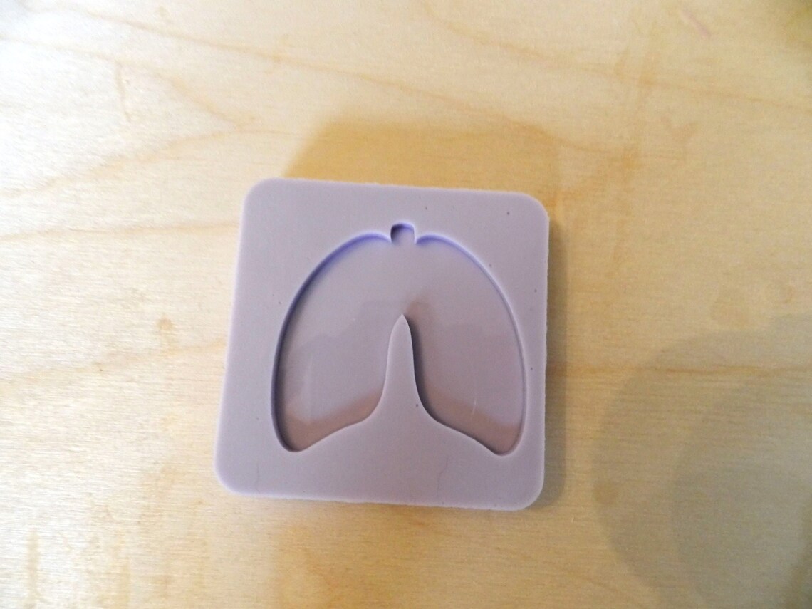 Lungs Silicone Mold for Resin and Epoxy. Sized for use on Etsy