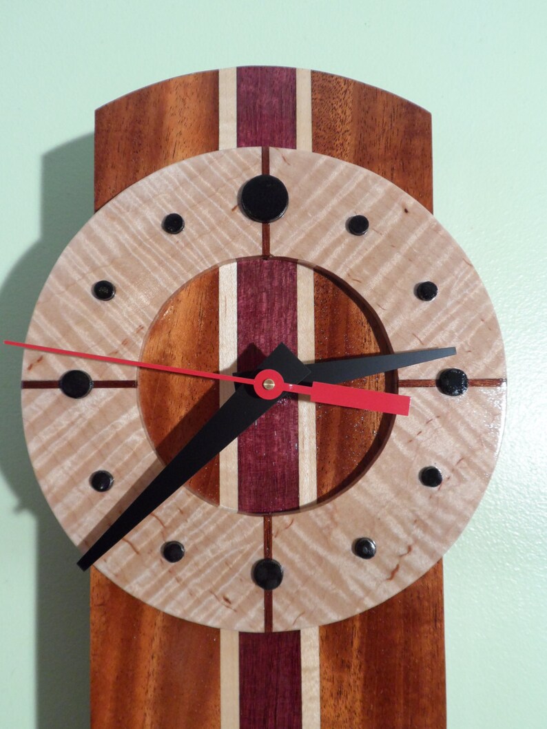 Wooden Pendulum Clock Etsy