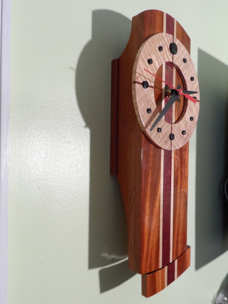 Wooden Pendulum Clock Etsy
