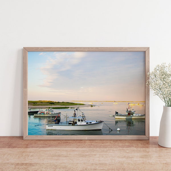 Chatham Boats at Sunset Print or Canvas / Cape Cod Photography