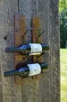 Wine Rack - Rustic, made from reclaimed wine barrels, holds up to 3 wine bottles 