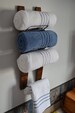 Towel Rack made from reclaimed wine barrels 