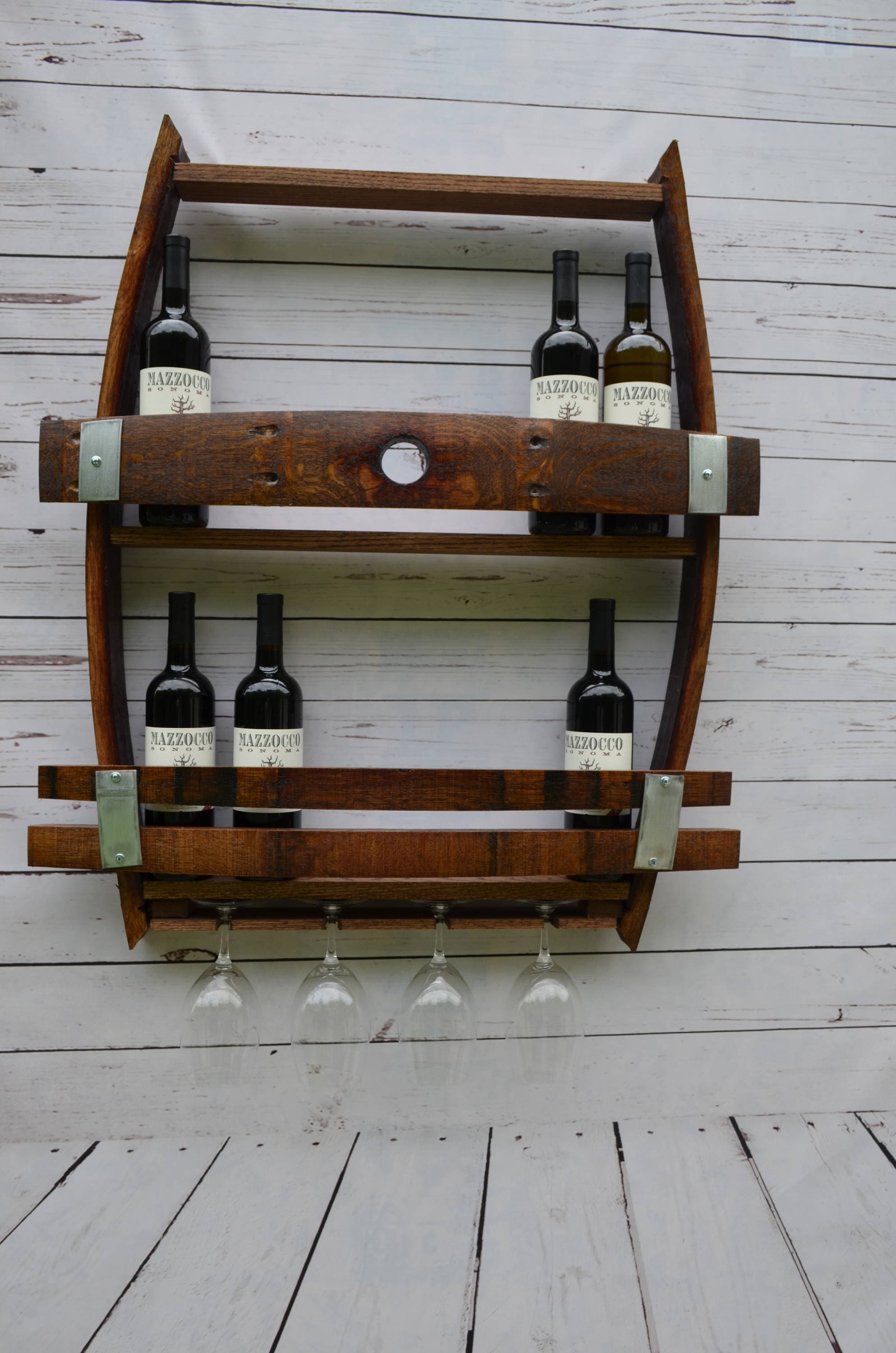 Wine Barrel Wine Rack With Bung Hole Etsy