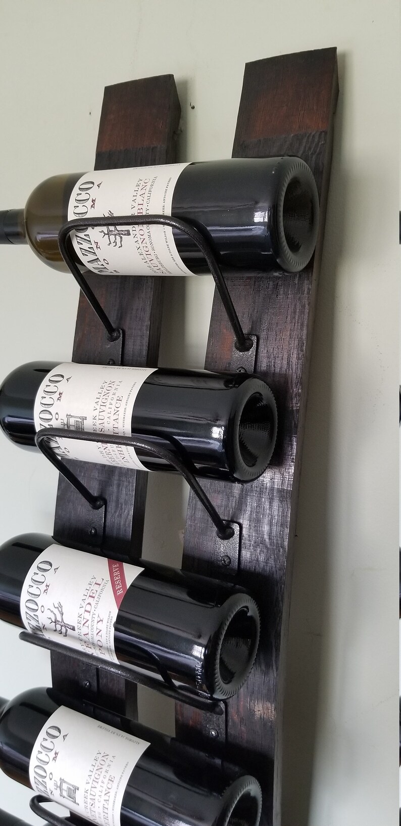 Espresso Rustic Wine rack made from reclaimed wine barrels Etsy