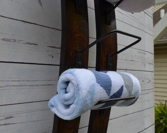 Wine Stave - Towel Rack - made from reclaimed wooden wine barrels