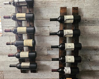 Reclaimed Wine Barrel Rack – Rustic 6-Bottle Wine Storage