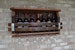 Wine Rack made from reclaimed barnwood - Wine barrels and rusted Tin barn roof 