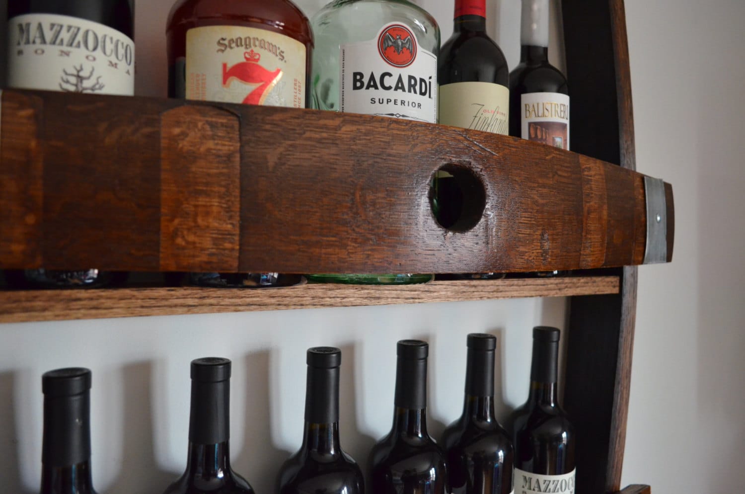 Wine Barrel Wine Rack With Bung Hole Etsy