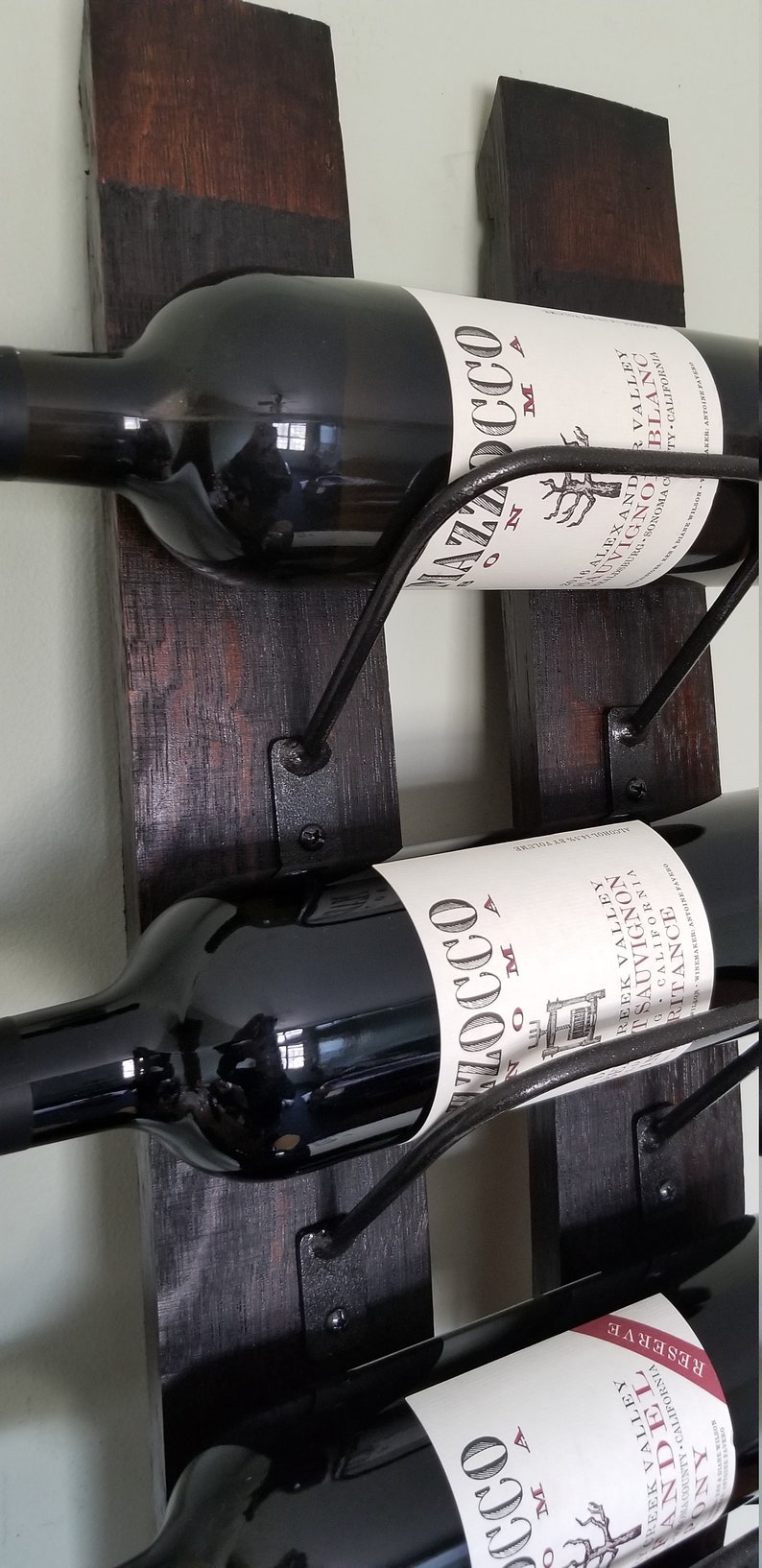 Espresso Rustic Wine rack made from reclaimed wine barrels Etsy