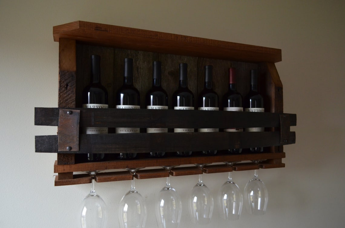 barnwood wine rack