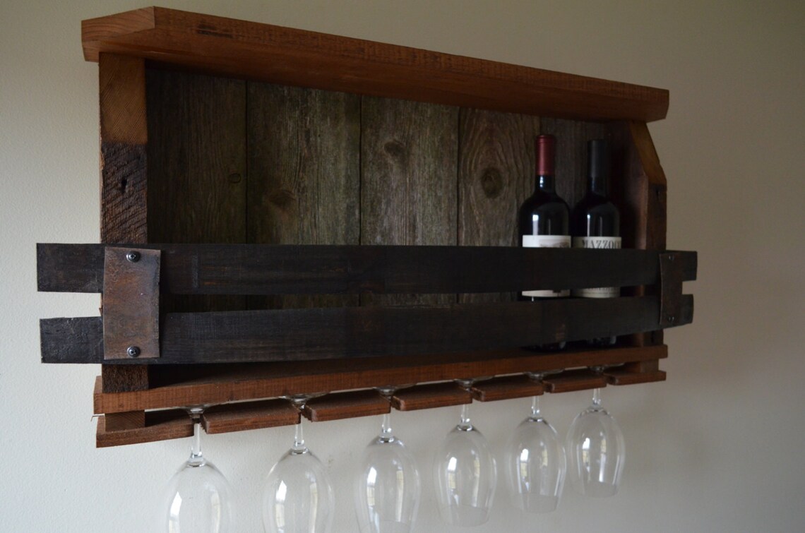 barnwood wine rack