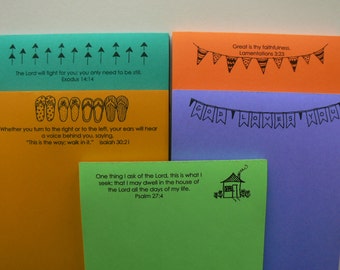 Bible Verse Notepads Set H Acts 17 Hebrews 11.1 I | Etsy