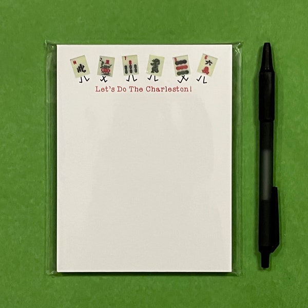 Mah Jongg Notepads "Let's Do The Charleston"  Mahj gifts Mahjong Quantity Discounts