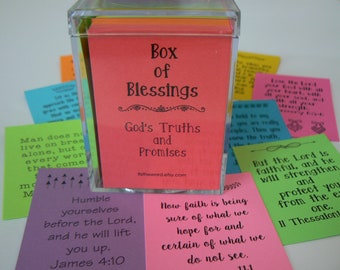 Box of Blessings 200 Scripture Cards Encouragement Bible Verse Cards Memory Verses Christmas Graduation Gift Easter Inspirational