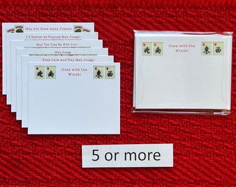 Mah Jongg 6 Notecards 5 or more packages 6 different card designs and envelopes