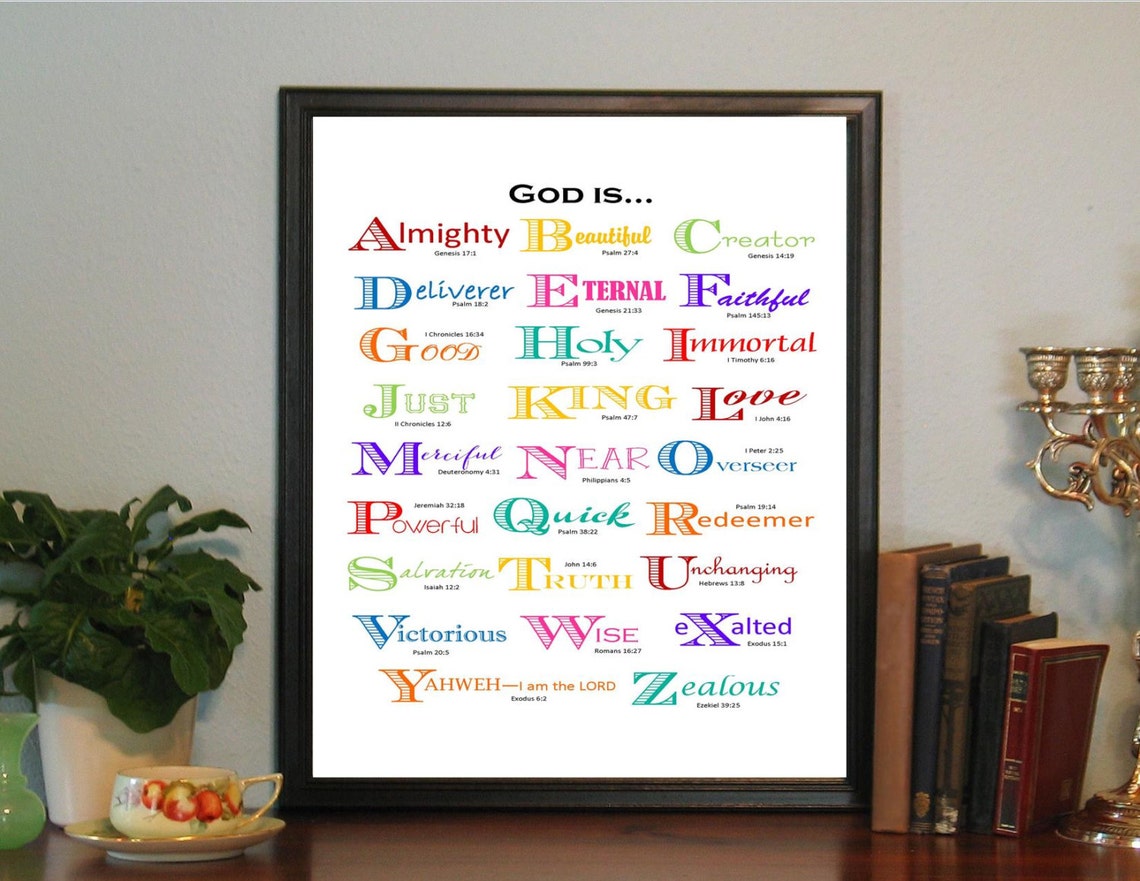 Instant Download Abcs of God Attributes ABC Bible Verses - Etsy