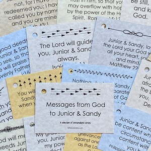 Personalized Scripture Bible Verse Cards Love Notes from God Christian Verses Graduation Baptism Wedding onfirmation Gift image 10