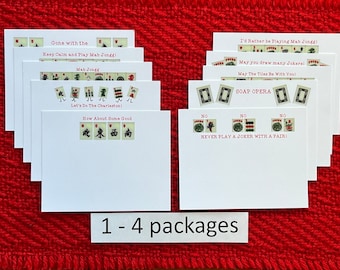 Mah Jongg 10 Notecards 1 to 4 boxes different cards and envelopes Mah Jongg Mahj MahJong