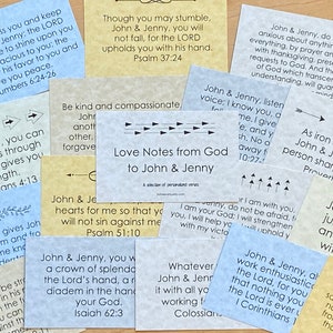 Personalized Scripture Bible Verse Cards Love Notes from God Christian Verses Graduation Baptism Wedding onfirmation Gift image 9