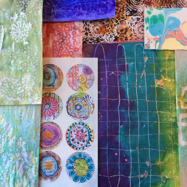 Hand Painted Papers Etsy