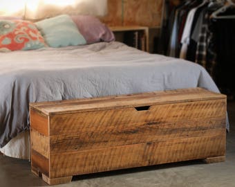 Storage Bench 50" - Bedroom Bench - Hope Chest - End of Bed Bench - Bedroom Storage bench - Trunk - Barn Wood - Reclaimed Wood - Barn Wood