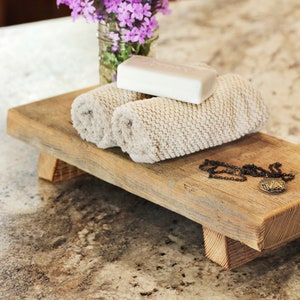 Decor Pedestal made from Reclaimed Wood, Pedestal, Platform, Tray, Vintage zdjęcie 1