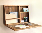 Drop Down Secretary Desk - Wall Mounted - Desk For Small Spaces - Secretary Desk