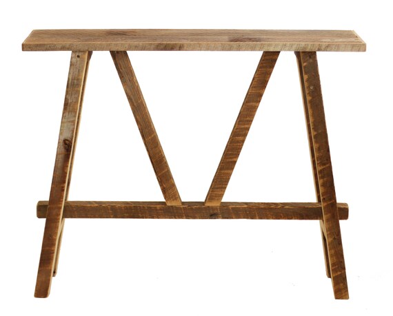 Rustic Console Table Narrow Sofa Table Reclaimed Wood Buffet Small