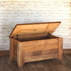 Storage Bench Shoe Storage Bench Mudroom Bench Show Bench Entryway Bench with Storage Wooden chest Reclaimed Barn Wood image 5