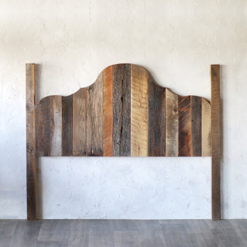 Scalloped Reclaimed Wood Headboard Multiple Sizes Twin Etsy