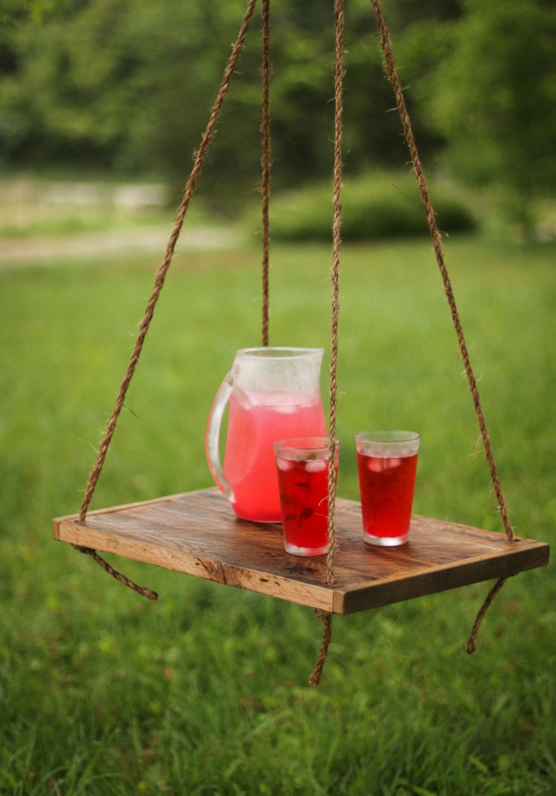 Hammock Table Outdoor Hanging Table Rope Hung End Table - Etsy Australia